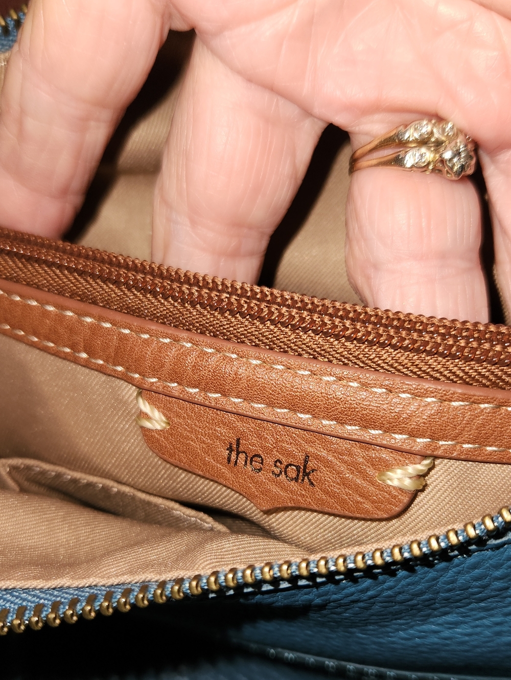 Blue Leather The SAK Shoulder Bag - Picture 13 of 14